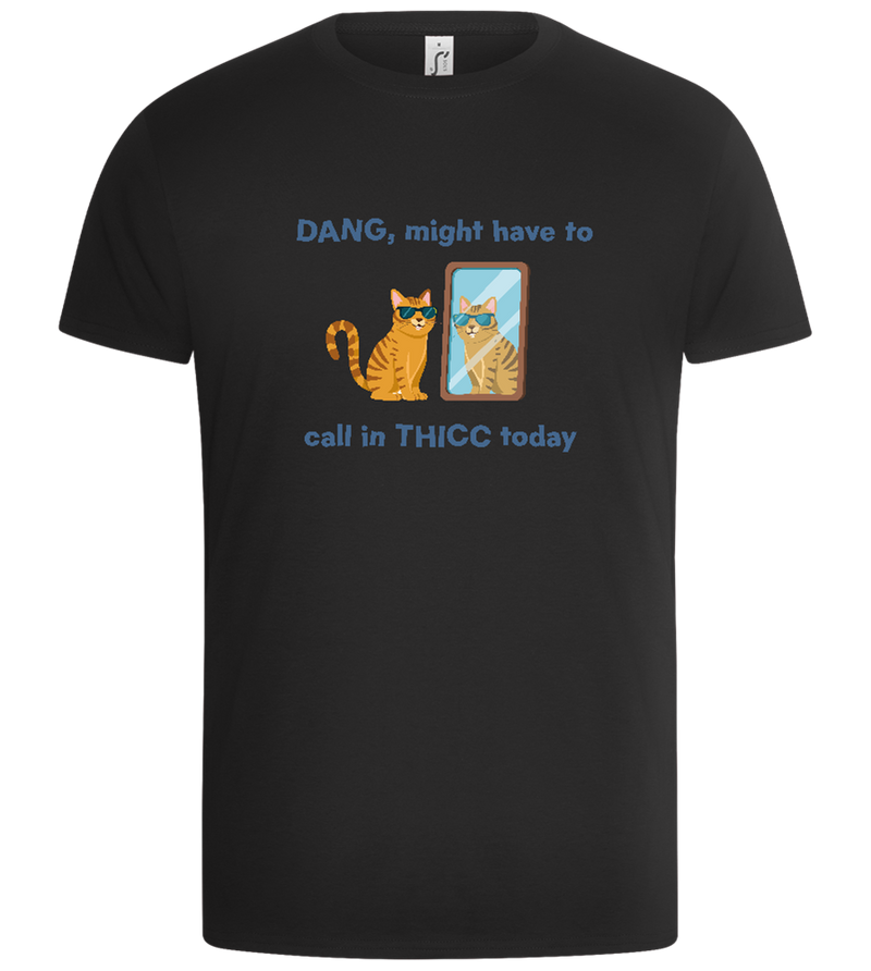 Call in Thicc Design - Basic Unisex T-Shirt_DEEP BLACK_front