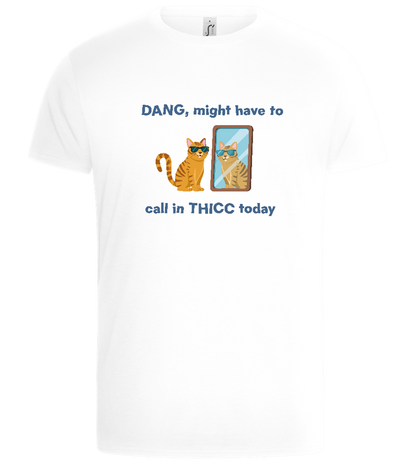 Call in Thicc Design - Basic Unisex T-Shirt_WHITE_front