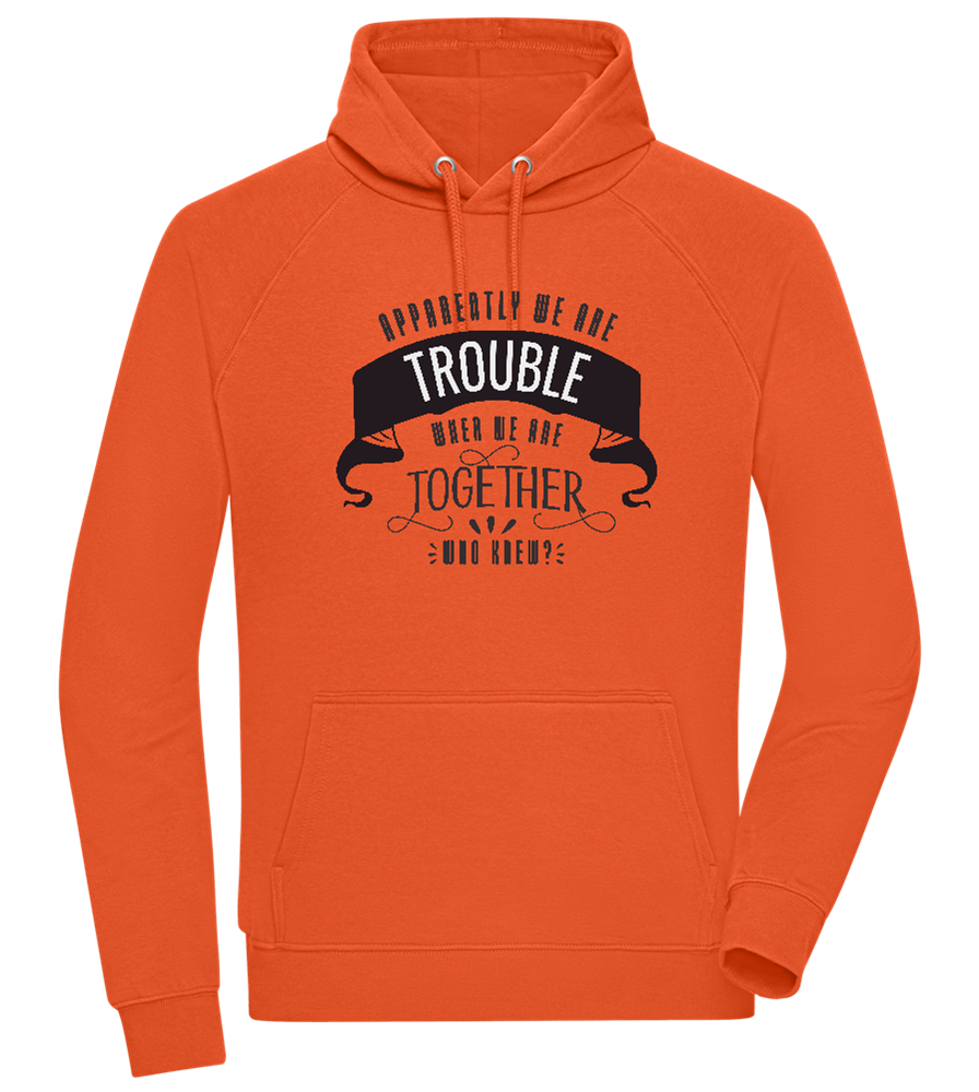 The Trouble Design - Comfort unisex hoodie_BURNT ORANGE_front