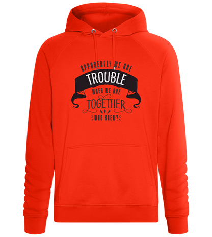 The Trouble Design - Comfort unisex hoodie_BURNT ORANGE_front