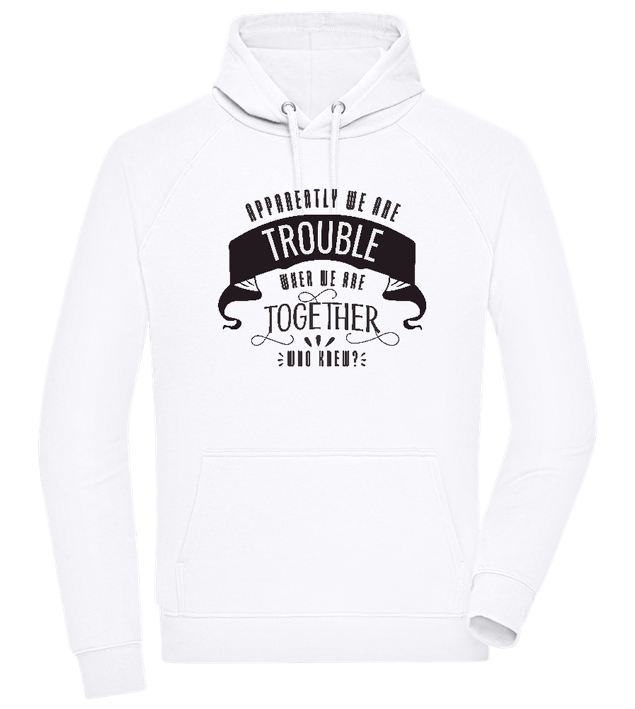 The Trouble Design - Comfort unisex hoodie_WHITE_front