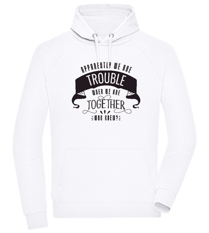 The Trouble Design - Comfort unisex hoodie_WHITE_front