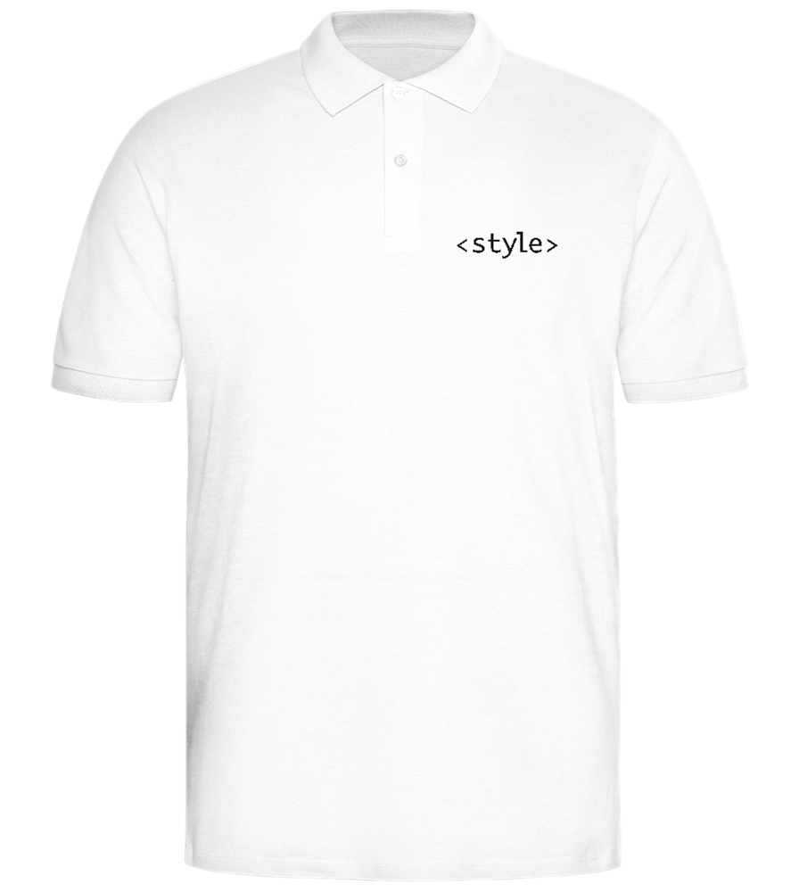 Style Design - Comfort men's polo shirt_WHITE_front