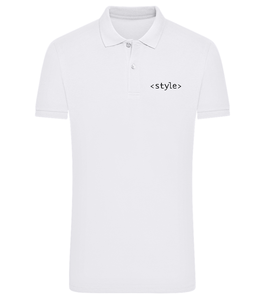 Style Design - Comfort men's polo shirt_WHITE_front