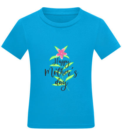 Happy Mother's Day Flower Design - Comfort kids fitted t-shirt_TURQUOISE_front