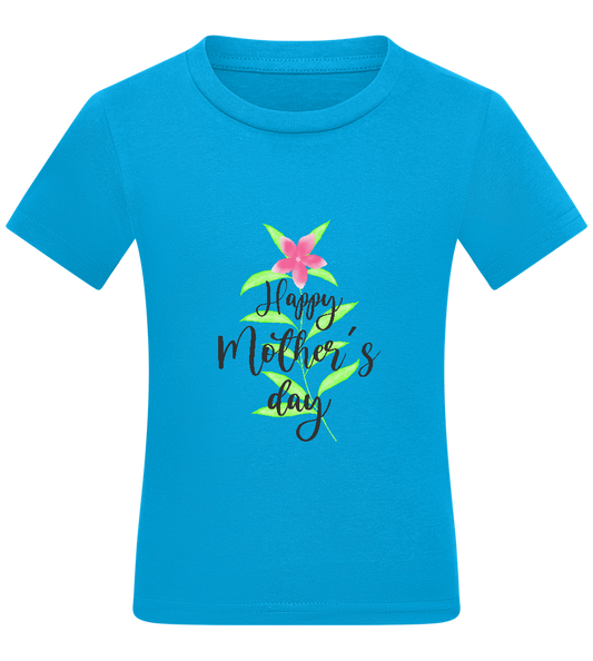 Happy Mother's Day Flower Design - Comfort kids fitted t-shirt_TURQUOISE_front