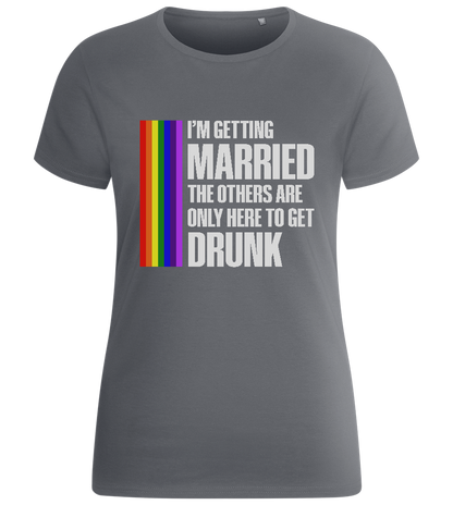 I'm Getting Married Design - Basic women's fitted t-shirt_MOUSE GREY_front