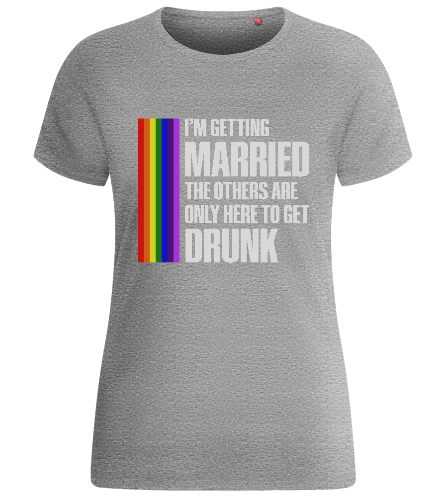 I'm Getting Married Design - Basic women's fitted t-shirt_ORION GREY_front