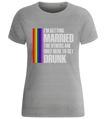 I'm Getting Married Design - Basic women's fitted t-shirt_ORION GREY_front