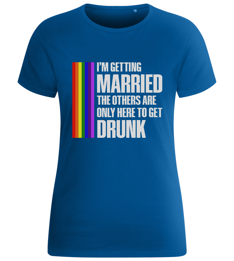 I'm Getting Married Design - Basic women's fitted t-shirt_ROYAL_front