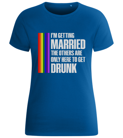 I'm Getting Married Design - Basic women's fitted t-shirt_ROYAL_front