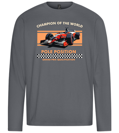 Champion of the World Design - Premium men's long sleeve t-shirt_MOUSE GREY_front