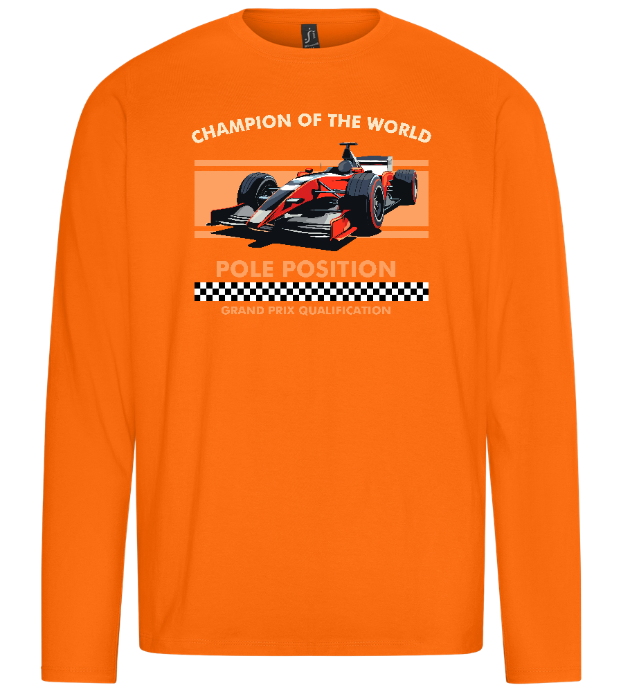 Champion of the World Design - Premium men's long sleeve t-shirt_ORANGE_front