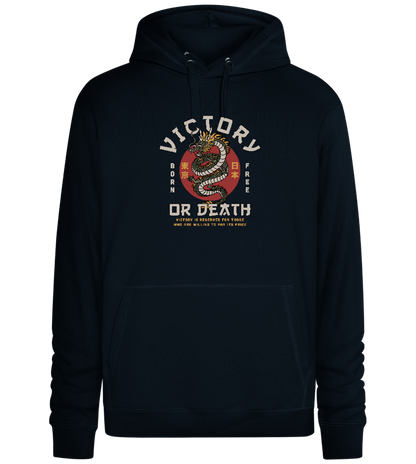 Victory Dragon Design - Premium unisex hoodie_BLACK_front