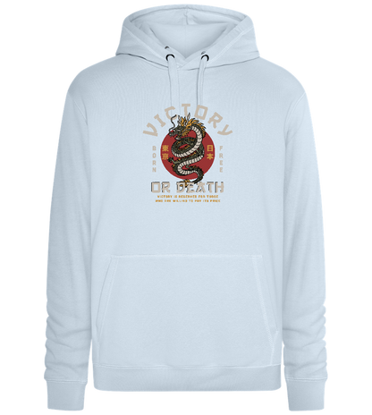 Victory Dragon Design - Premium unisex hoodie_CREAMY BLUE_front