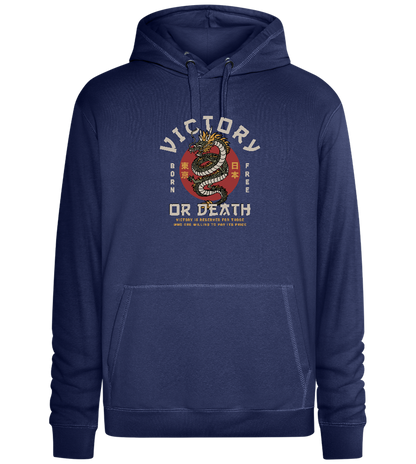 Victory Dragon Design - Premium unisex hoodie_DENIM CHINA_front