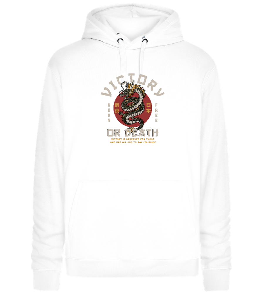 Victory Dragon Design - Premium unisex hoodie_WHITE_front