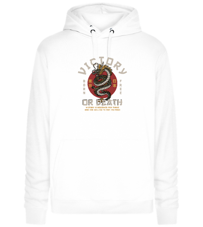 Victory Dragon Design - Premium unisex hoodie_WHITE_front