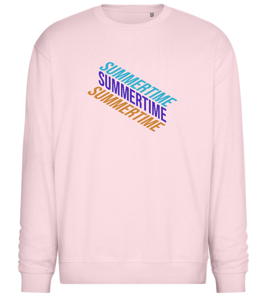 Summertime Text Design - Comfort Essential Unisex Sweater_LIGHT PEACH ROSE_front