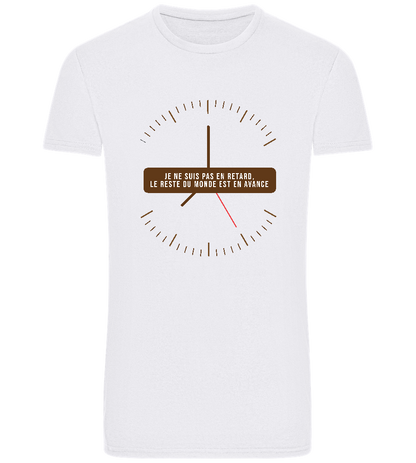 Never Late Design - Basic Unisex T-Shirt_WHITE_front