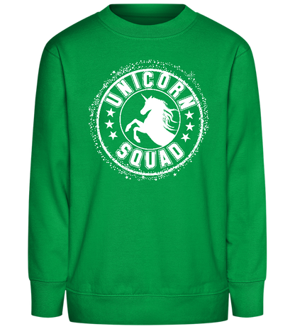 Unicorn Squad Icon Design - Comfort Kids Sweater_MEADOW GREEN_front