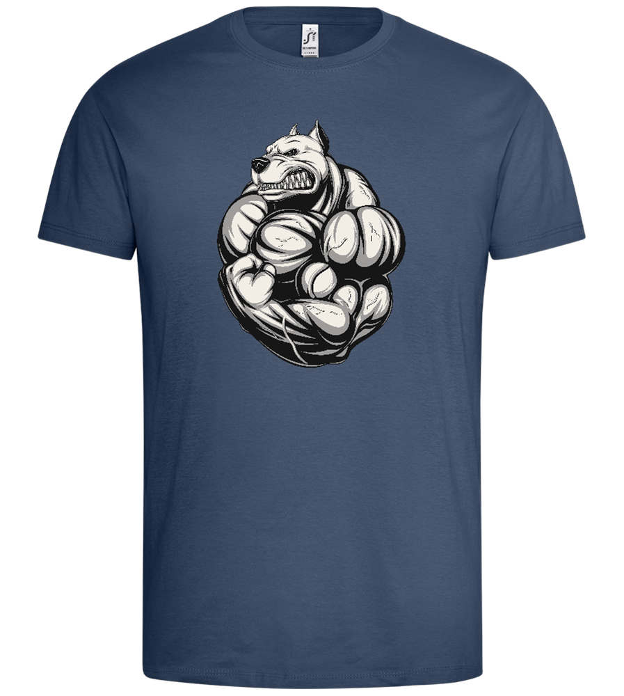 Strong Dog Design - Premium men's t-shirt_DENIM_front