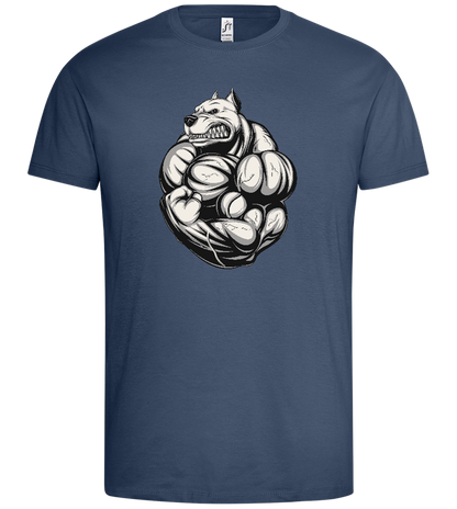 Strong Dog Design - Premium men's t-shirt_DENIM_front