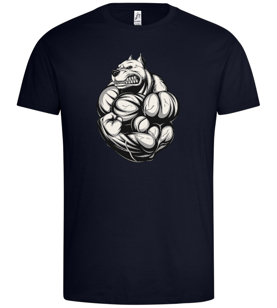 Strong Dog Design - Premium men's t-shirt_FRENCH NAVY_front