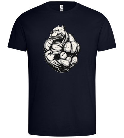 Strong Dog Design - Premium men's t-shirt_FRENCH NAVY_front