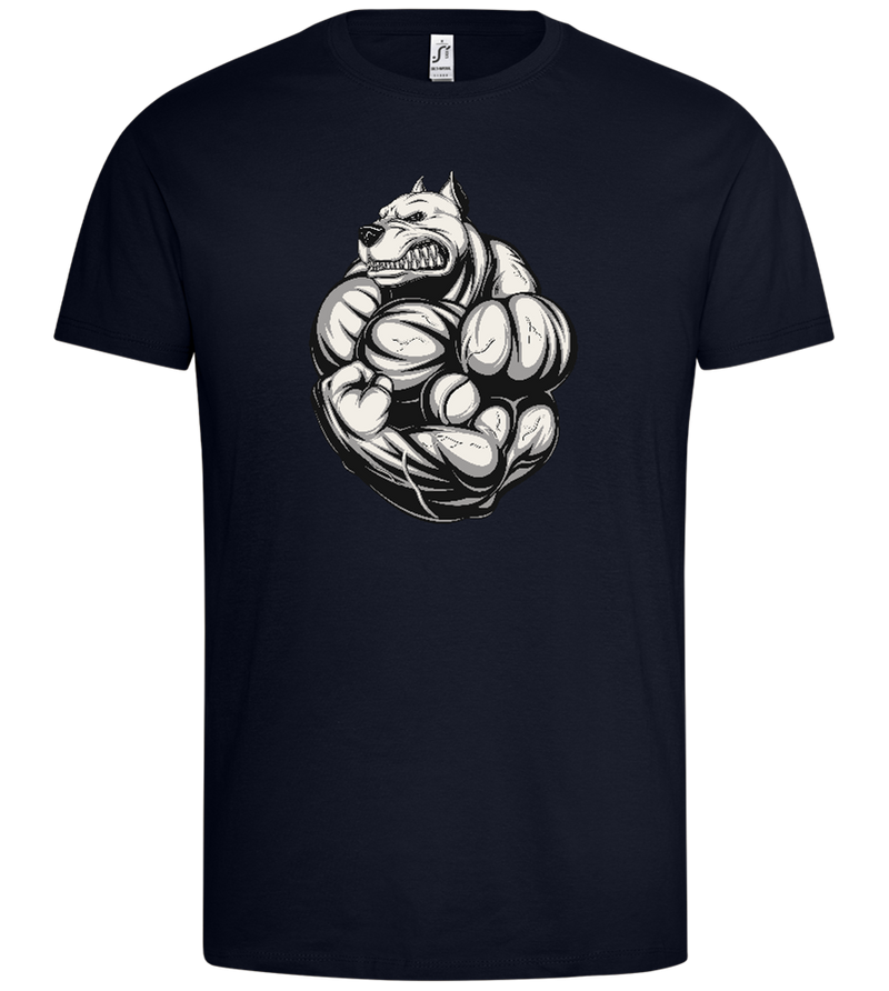 Strong Dog Design - Premium men's t-shirt_FRENCH NAVY_front