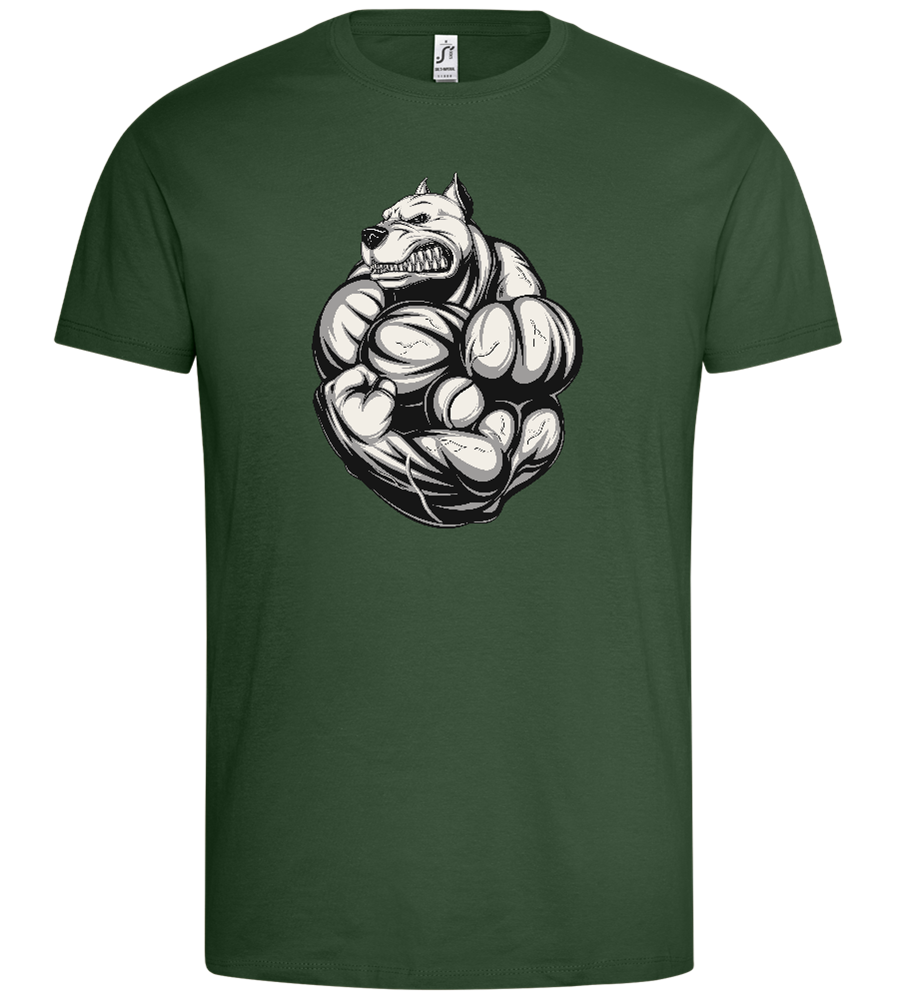 Strong Dog Design - Premium men's t-shirt_GREEN BOTTLE_front