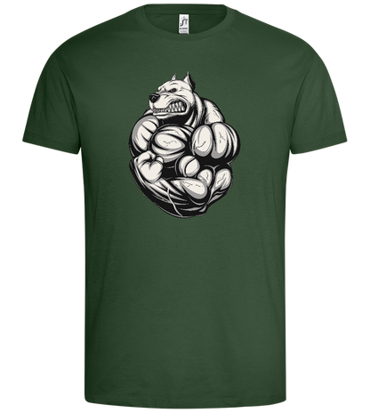 Strong Dog Design - Premium men's t-shirt_GREEN BOTTLE_front