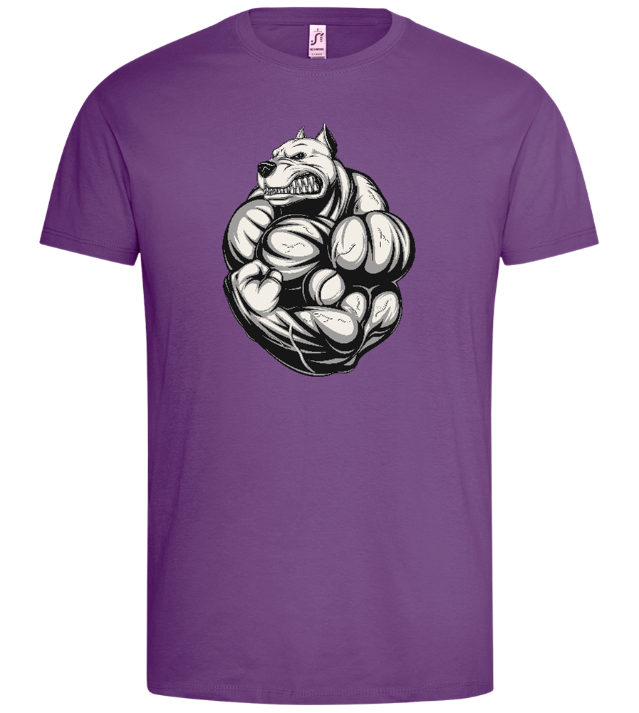 Strong Dog Design - Premium men's t-shirt_LIGHT PURPLE_front