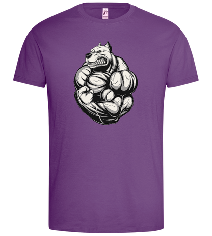 Strong Dog Design - Premium men's t-shirt_LIGHT PURPLE_front