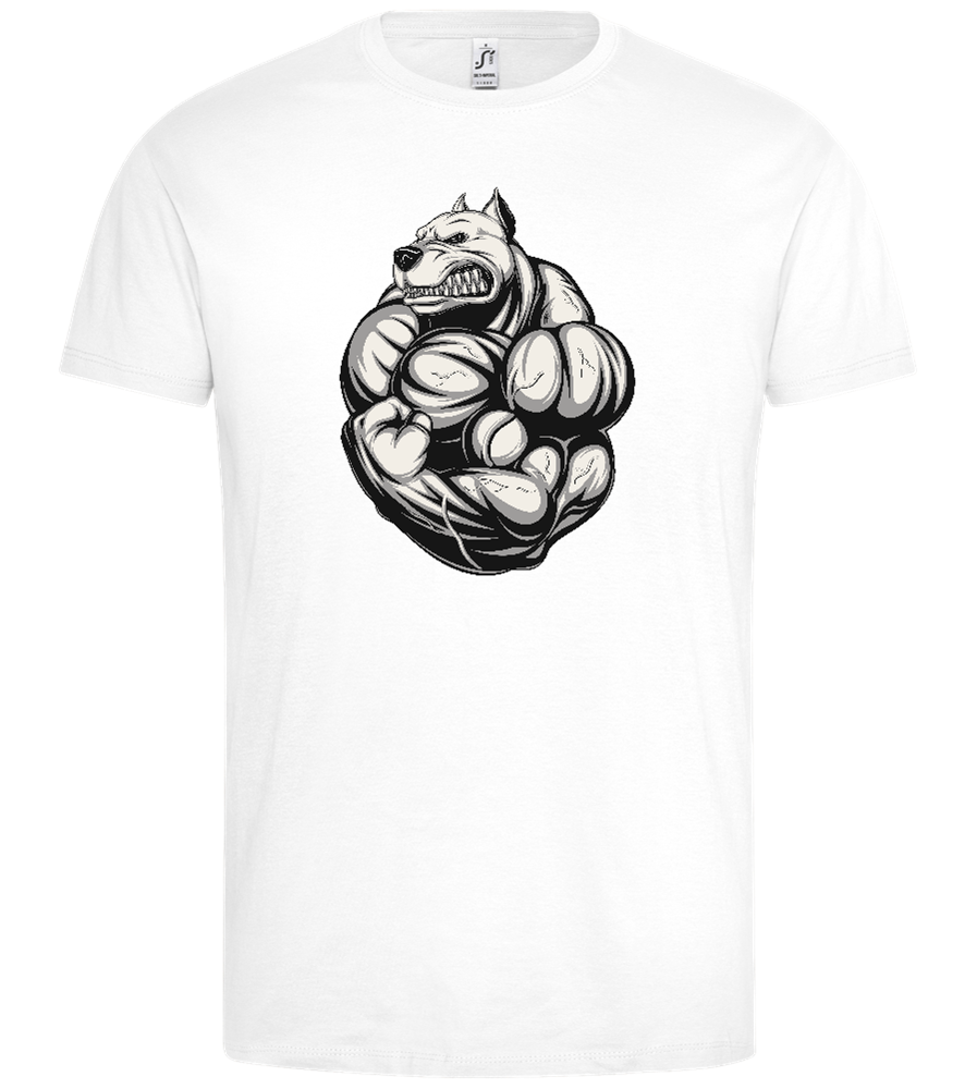 Strong Dog Design - Premium men's t-shirt_WHITE_front