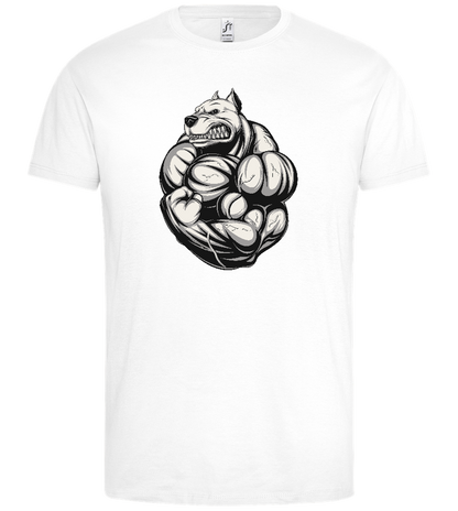 Strong Dog Design - Premium men's t-shirt_WHITE_front