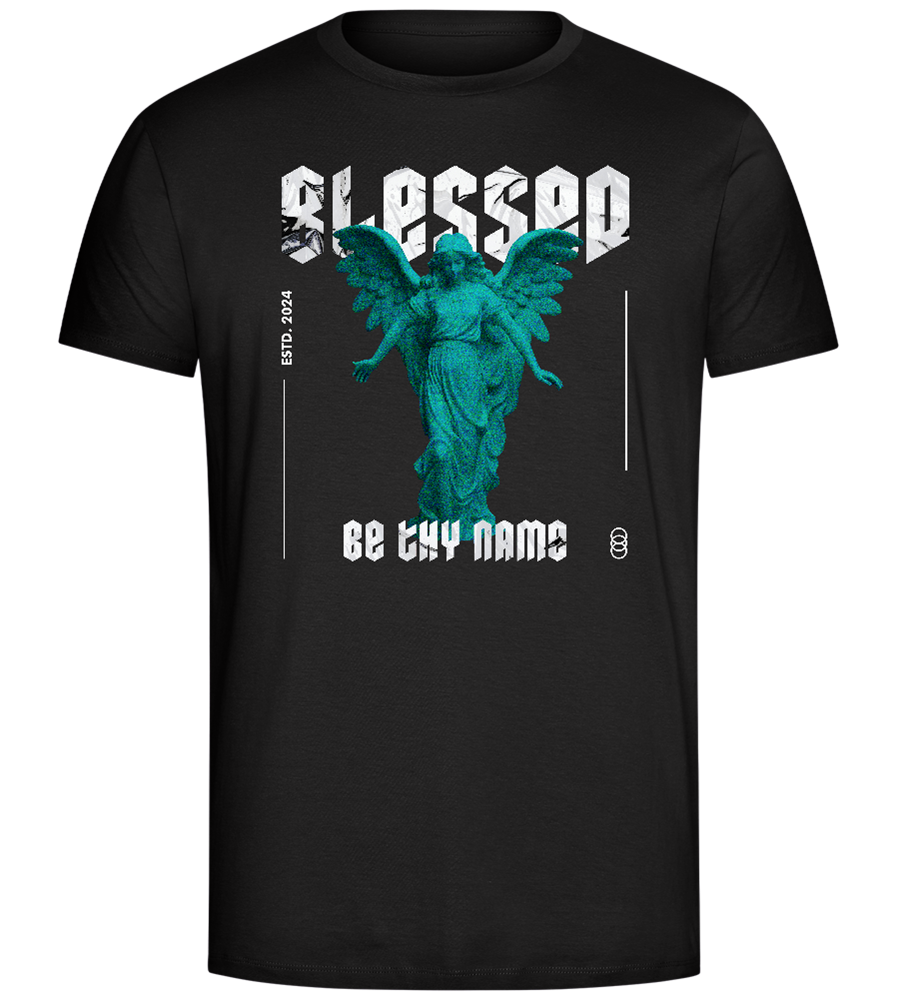 Blessed By An Angel Design - Comfort Unisex T-Shirt_DEEP BLACK_front