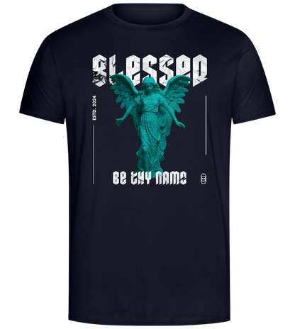 Blessed By An Angel Design - Comfort Unisex T-Shirt_FRENCH NAVY_front