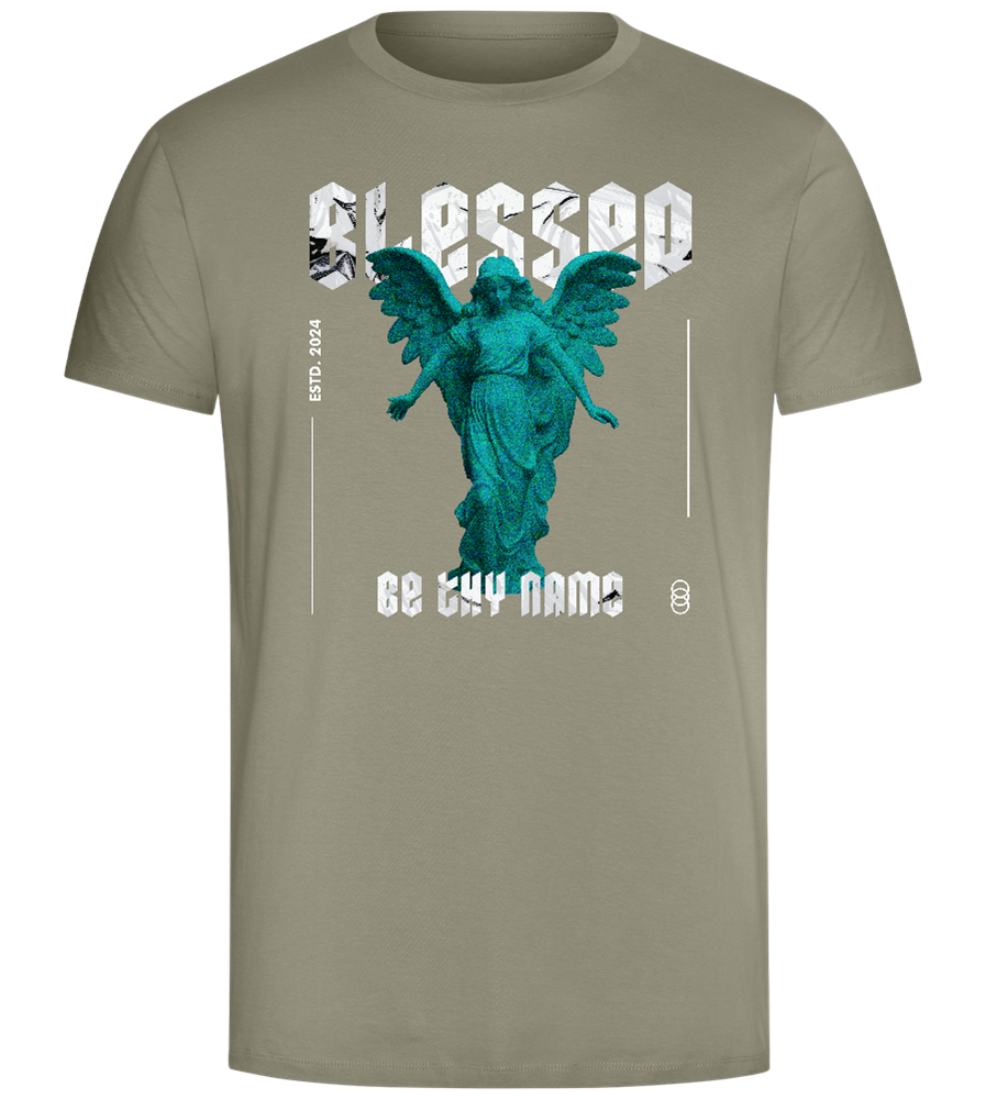 Blessed By An Angel Design - Comfort Unisex T-Shirt_KHAKI_front