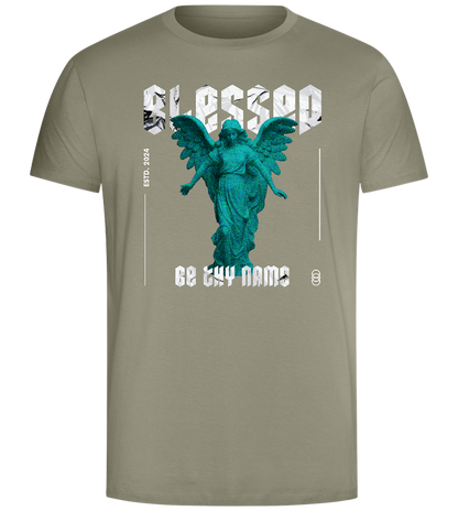 Blessed By An Angel Design - Comfort Unisex T-Shirt_KHAKI_front