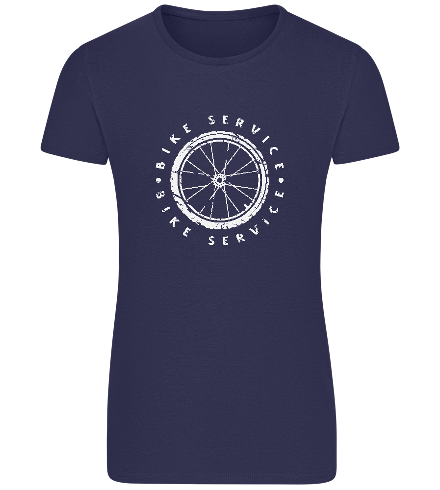 Bicycle Service Design - Basic women's fitted t-shirt_FRENCH NAVY_front