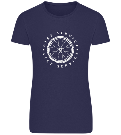 Bicycle Service Design - Basic women's fitted t-shirt_FRENCH NAVY_front