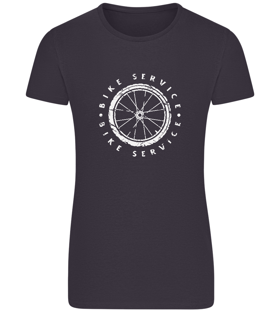 Bicycle Service Design - Basic women's fitted t-shirt_MOUSE GREY_front