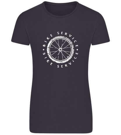 Bicycle Service Design - Basic women's fitted t-shirt_MOUSE GREY_front