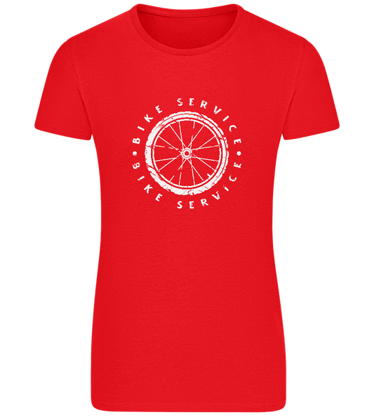 Bicycle Service Design - Basic women's fitted t-shirt_RED_front