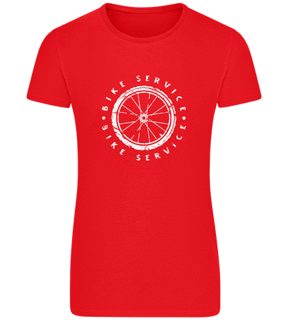 Bicycle Service Design - Basic women's fitted t-shirt_RED_front