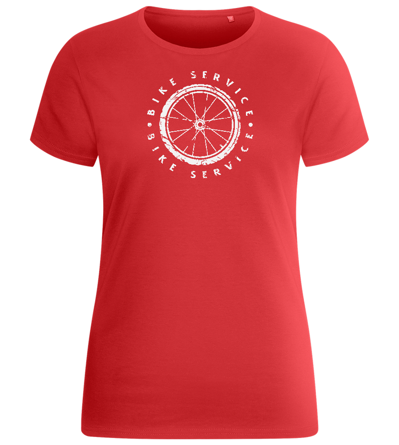 Bicycle Service Design - Basic women's fitted t-shirt_RED_front