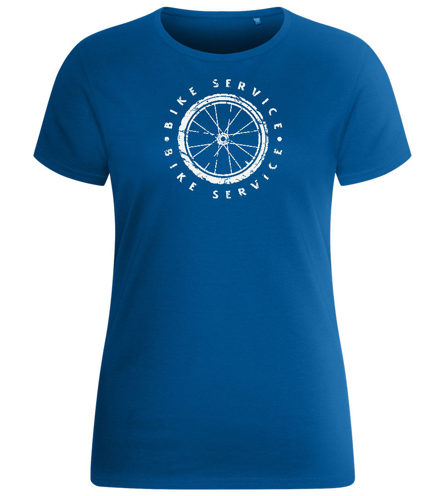 Bicycle Service Design - Basic women's fitted t-shirt_ROYAL_front