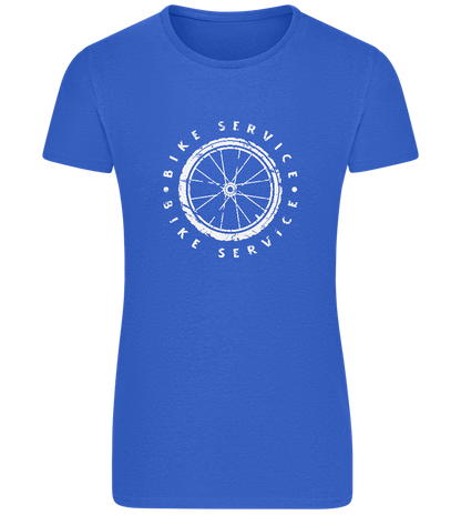 Bicycle Service Design - Basic women's fitted t-shirt_ROYAL_front