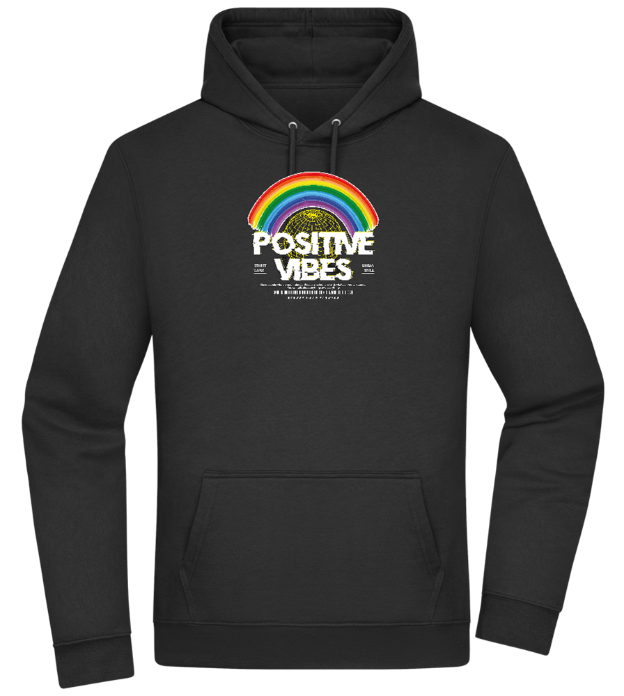 Positive Vibes Design - Premium Essential Unisex Hoodie_BLACK_front